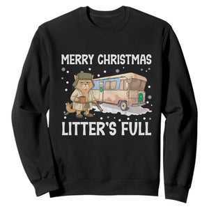 Funny Merry Christmas Litter's Full Cat Parody Sweatshirt Xmas Movie TS11 Black Print Your Wear
