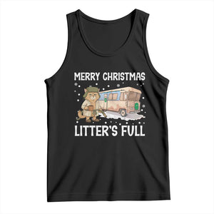 Funny Merry Christmas Litter's Full Cat Parody Tank Top Xmas Movie TS11 Black Print Your Wear