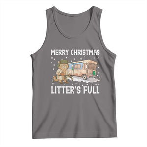 Funny Merry Christmas Litter's Full Cat Parody Tank Top Xmas Movie TS11 Deep Heather Print Your Wear