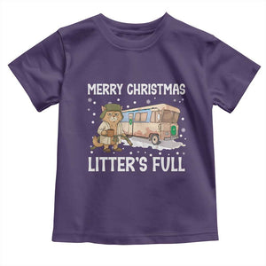 Funny Merry Christmas Litter's Full Cat Parody Toddler T Shirt Xmas Movie TS11 Purple Print Your Wear