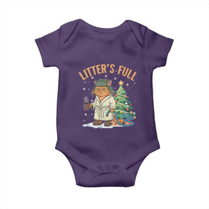 Funny Christmas Vacation Movie Litter's Full Cat Baby Onesie Xmas Tree TS11 Purple Print Your Wear