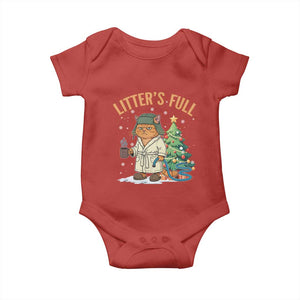 Funny Christmas Vacation Movie Litter's Full Cat Baby Onesie Xmas Tree TS11 Red Print Your Wear