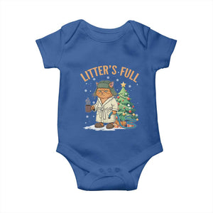 Funny Christmas Vacation Movie Litter's Full Cat Baby Onesie Xmas Tree TS11 Royal Blue Print Your Wear