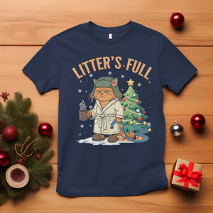 Funny Christmas Vacation Movie Litter's Full Cat T Shirt Xmas Tree TS11 Navy Print Your Wear