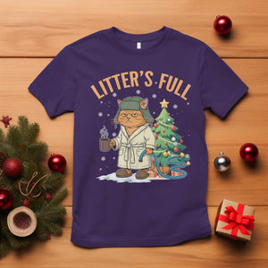 Funny Christmas Vacation Movie Litter's Full Cat T Shirt Xmas Tree TS11 Purple Print Your Wear