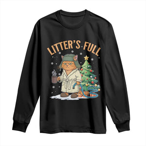 Funny Christmas Vacation Movie Litter's Full Cat Long Sleeve Shirt Xmas Tree TS11 Black Print Your Wear