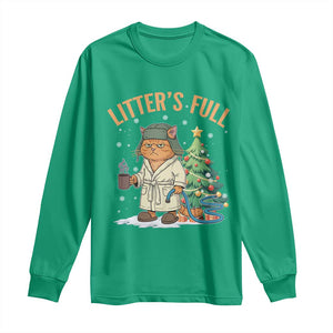 Funny Christmas Vacation Movie Litter's Full Cat Long Sleeve Shirt Xmas Tree TS11 Irish Green Print Your Wear