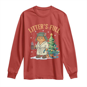 Funny Christmas Vacation Movie Litter's Full Cat Long Sleeve Shirt Xmas Tree TS11 Red Print Your Wear