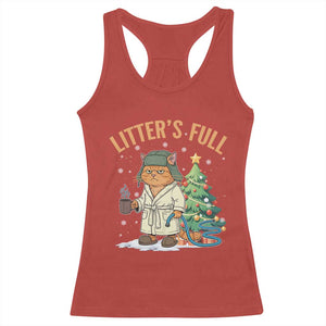 Funny Christmas Vacation Movie Litter's Full Cat Racerback Tank Top Xmas Tree TS11 Red Print Your Wear