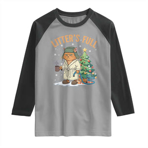 Funny Christmas Vacation Movie Litter's Full Cat Raglan Shirt Xmas Tree TS11 Sport Gray Black Print Your Wear
