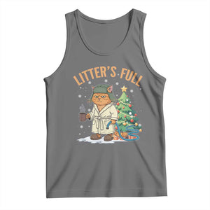 Funny Christmas Vacation Movie Litter's Full Cat Tank Top Xmas Tree TS11 Black Heather Print Your Wear