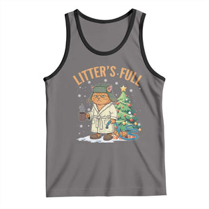 Funny Christmas Vacation Movie Litter's Full Cat Tank Top Xmas Tree TS11 Deep Heather Black Print Your Wear