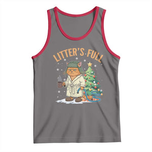 Funny Christmas Vacation Movie Litter's Full Cat Tank Top Xmas Tree TS11 Deep Heather Red Print Your Wear