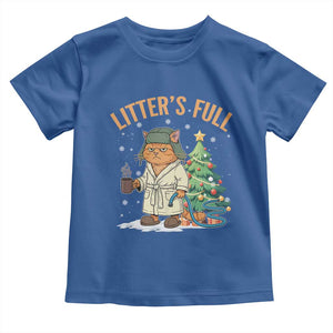Funny Christmas Vacation Movie Litter's Full Cat Toddler T Shirt Xmas Tree TS11 Royal Blue Print Your Wear
