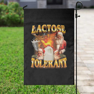 Funny Christmas Santa Lactose Tolerant Garden Flag Xmas Tummy Ironic Sarcastic Meme TS11 Print Your Wear