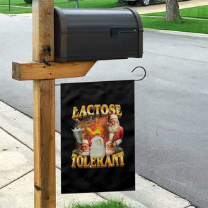 Funny Christmas Santa Lactose Tolerant Garden Flag Xmas Tummy Ironic Sarcastic Meme TS11 Print Your Wear