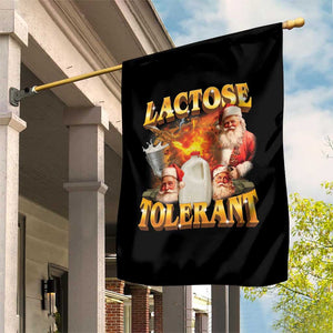 Funny Christmas Santa Lactose Tolerant Garden Flag Xmas Tummy Ironic Sarcastic Meme TS11 Print Your Wear