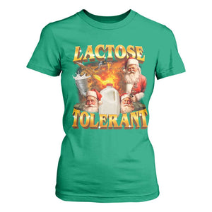 Funny Christmas Santa Lactose Tolerant T Shirt For Women Xmas Tummy Ironic Sarcastic Meme TS11 Irish Green Print Your Wear