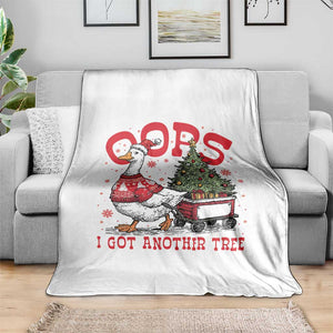 Funny Oops I Got Another Tree Funny Christmas Goose Throw Blanket TS11 Print Your Wear