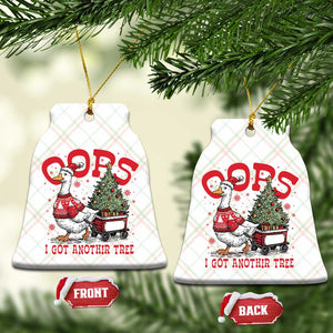 Funny Oops I Got Another Tree Funny Christmas Goose Ceramic Ornament TS11 Print Your Wear