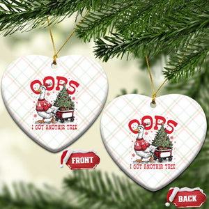 Funny Oops I Got Another Tree Funny Christmas Goose Ceramic Ornament TS11 Print Your Wear