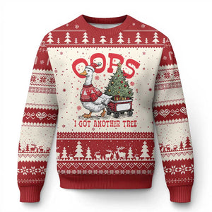 Funny Oops I Got Another Tree Funny Xmas Goose Ugly Christmas Sweater TS11 Beige Red Print Your Wear