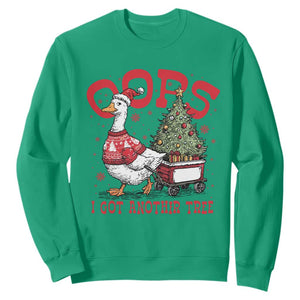 Funny Oops I Got Another Tree Funny Christmas Goose Sweatshirt TS11 Irish Green Print Your Wear