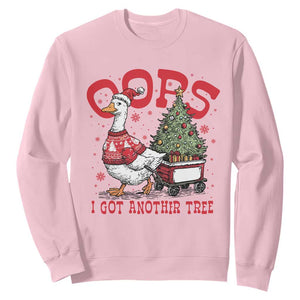 Funny Oops I Got Another Tree Funny Christmas Goose Sweatshirt TS11 Light Pink Print Your Wear