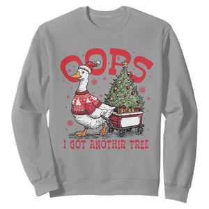 Funny Oops I Got Another Tree Funny Christmas Goose Sweatshirt TS11 Sport Gray Print Your Wear