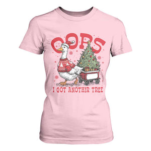 Funny Oops I Got Another Tree Funny Christmas Goose T Shirt For Women TS11 Light Pink Print Your Wear
