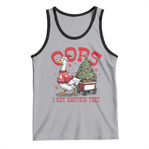 Funny Oops I Got Another Tree Funny Christmas Goose Tank Top TS11 Athletic Heather Black Print Your Wear