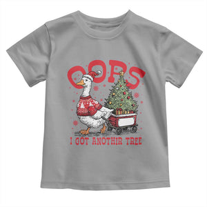 Funny Oops I Got Another Tree Funny Christmas Goose Toddler T Shirt TS11 Sport Gray Print Your Wear