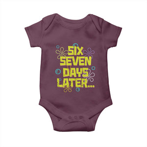 Funny 67 Days Later Baby Onesie 67 Days Of School Meme Teacher TS11 Maroon Print Your Wear