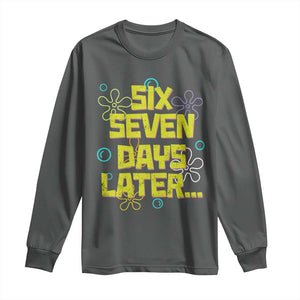 Funny 67 Days Later Long Sleeve Shirt 67 Days Of School Meme Teacher TS11 Dark Heather Print Your Wear