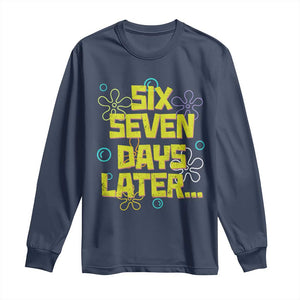 Funny 67 Days Later Long Sleeve Shirt 67 Days Of School Meme Teacher TS11 Navy Print Your Wear