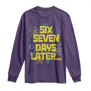 Funny 67 Days Later Long Sleeve Shirt 67 Days Of School Meme Teacher TS11 Purple Print Your Wear
