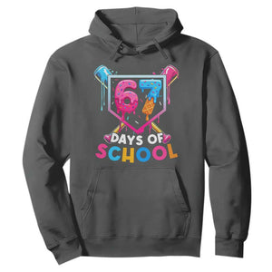 Funny 67 Days Of School Baseball Drip Hoodie Six Seven Meme Gen Alpha TS11 Dark Heather Print Your Wear
