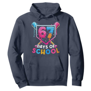 Funny 67 Days Of School Baseball Drip Hoodie Six Seven Meme Gen Alpha TS11 Navy Print Your Wear