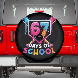 Funny 67 Days Of School Baseball Drip Spare Tire Cover Six Seven Meme Gen Alpha TS11 Black Print Your Wear
