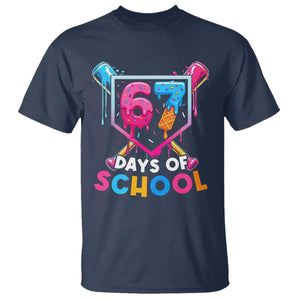 Funny 67 Days Of School Baseball Drip T Shirt Six Seven Meme Gen Alpha TS11 Navy Print Your Wear