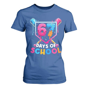 Funny 67 Days Of School Baseball Drip T Shirt For Women Six Seven Meme Gen Alpha TS11 Royal Blue Print Your Wear