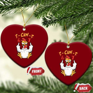 Funny F Caw F 67 Meme Ceramic Ornament Cartoon Chicken Six Seven Poultry Humor TS11 Print Your Wear