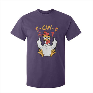 Funny F Caw F 67 Meme T Shirt For Kid Cartoon Chicken Six Seven Poultry Humor TS11 Purple Print Your Wear