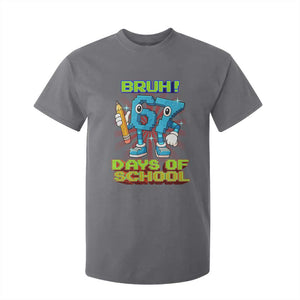 Funny Bruh 67 Days Of School T Shirt For Kid Six Seven Meme Pixel Game Gen Alpha TS11 Charcoal Print Your Wear