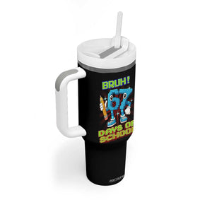 Funny Bruh 67 Days Of School Tumbler With Handle Six Seven Meme Pixel Game Gen Alpha TS11 Print Your Wear