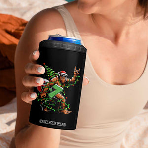 Funny Santa Bigfoot 67 Christmas Tree Xmas Lights 4 in 1 Can Cooler Tumbler TS11 Print Your Wear