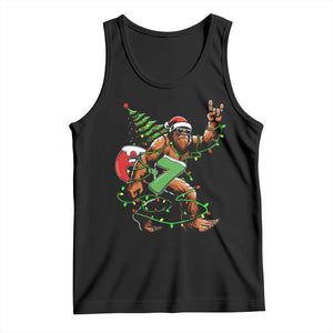 Funny Santa Bigfoot 67 Christmas Tree Xmas Lights Tank Top TS11 Black Print Your Wear