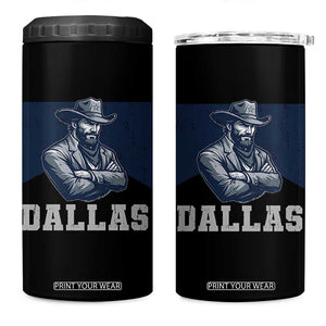 DFC Game Day 4 in 1 Can Cooler Tumbler Blue Star Football Game Sport Lover TS11 One Size: 16 oz Black Print Your Wear