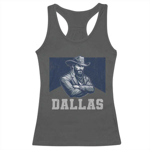 DFC Game Day Racerback Tank Top Blue Star Football Game Sport Lover TS11 Dark Heather Print Your Wear