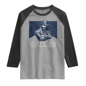 DFC Game Day Raglan Shirt Blue Star Football Game Sport Lover TS11 Sport Gray Black Print Your Wear